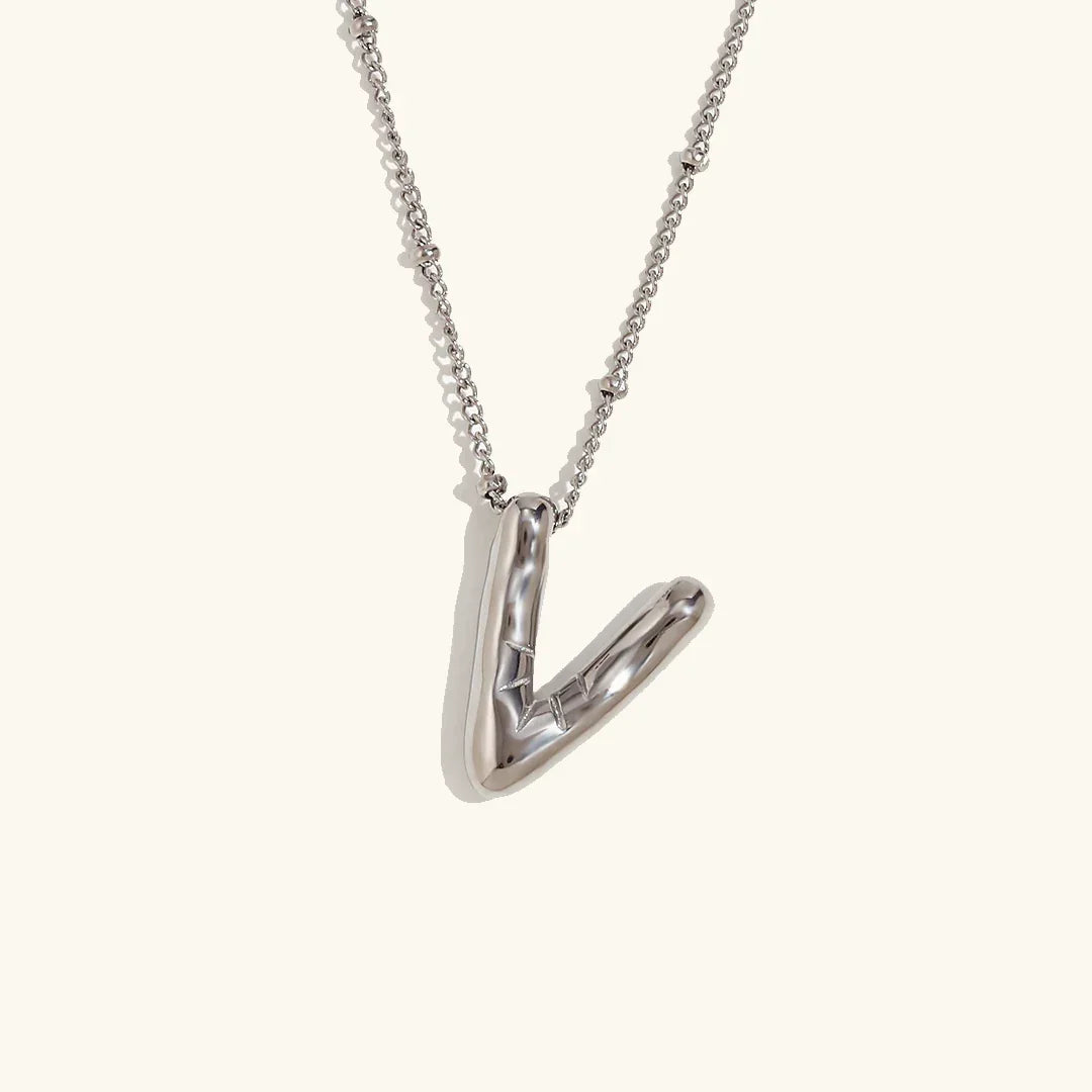 [Royal&Vicky]Balloon Gold Initial Necklace