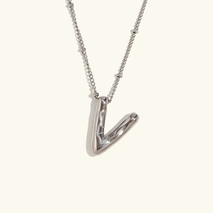 [Royal&Vicky]Balloon Gold Initial Necklace