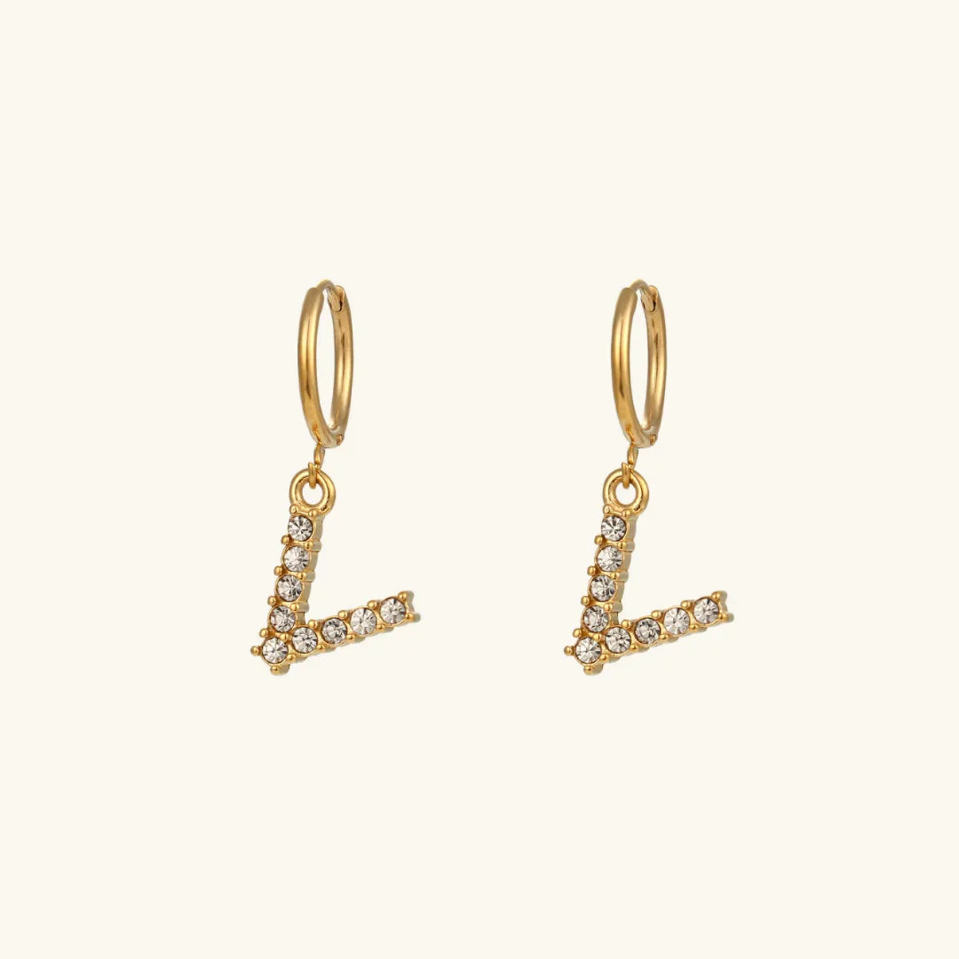 [Royal&Vicky]Wilhemina Initial Letter Earrings