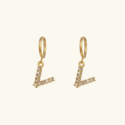 [Royal&Vicky]Wilhemina Initial Letter Earrings