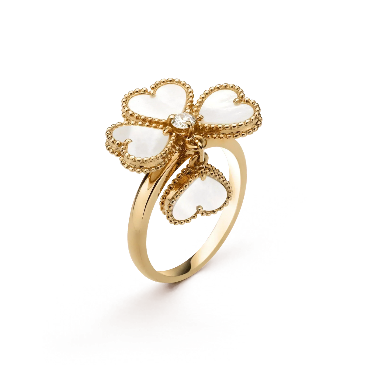 [Royal&Vicky]SWEET CLOVER WHITE MOP RING