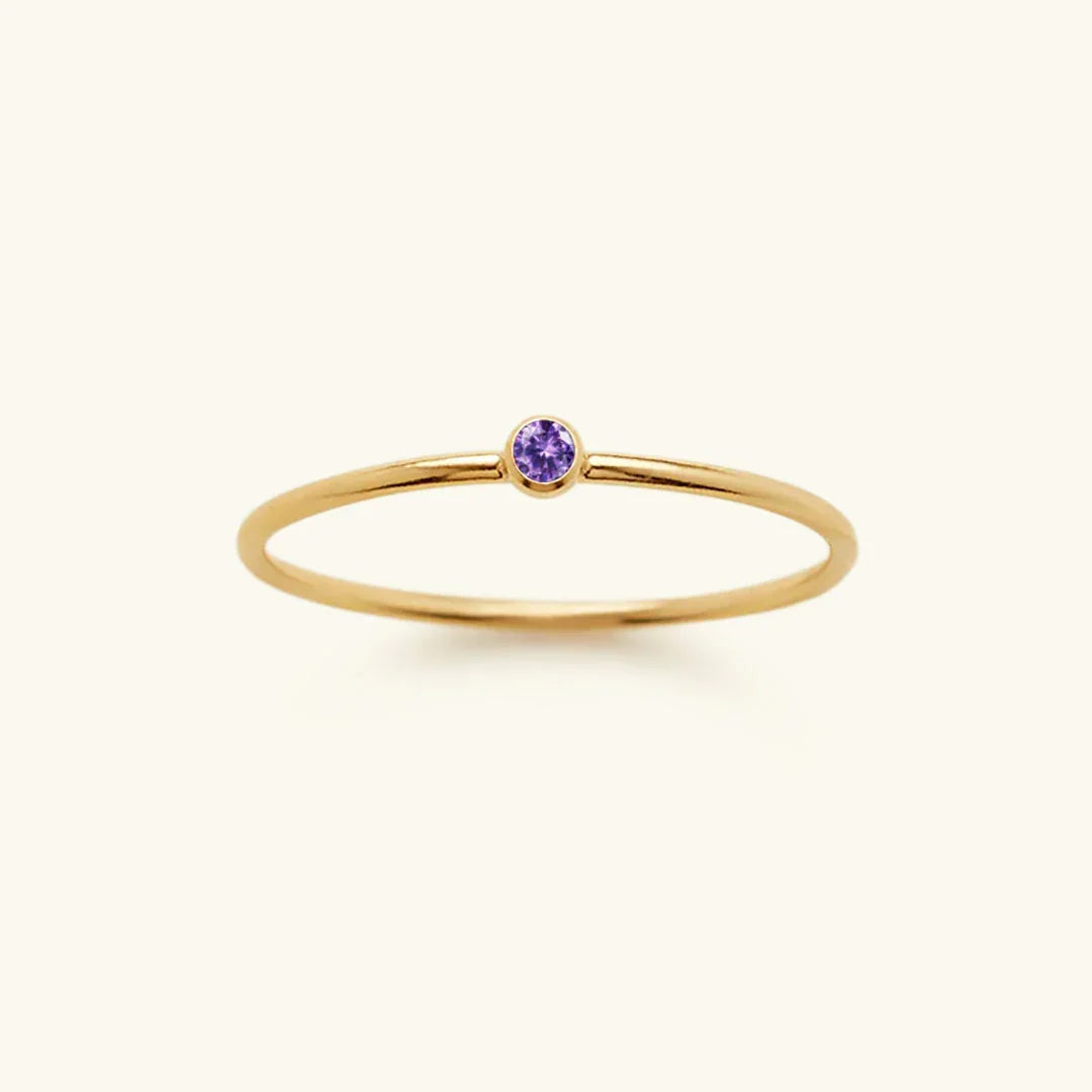[Royal&Vicky]Amelia Birthstone Stacker Ring