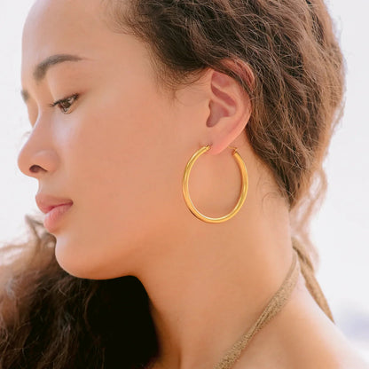 [Royal&Vicky]Wide Hoop Earrings