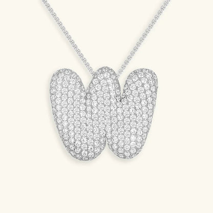 [Royal&Vicky]Bubble Initial Diamond Necklace