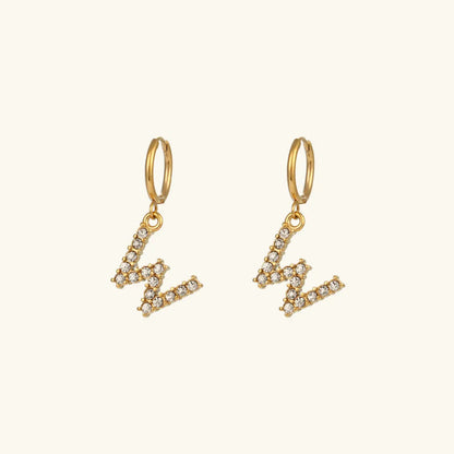 [Royal&Vicky]Wilhemina Initial Letter Earrings