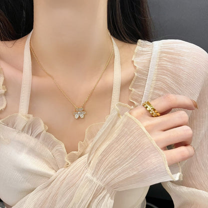 [Royal&Vicky]FLOWER DIAMOND NECKLACE