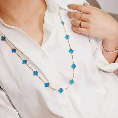 [Royal&Vicky]CLOVER 20 MOTIFS BLUE AGATE GOLD
