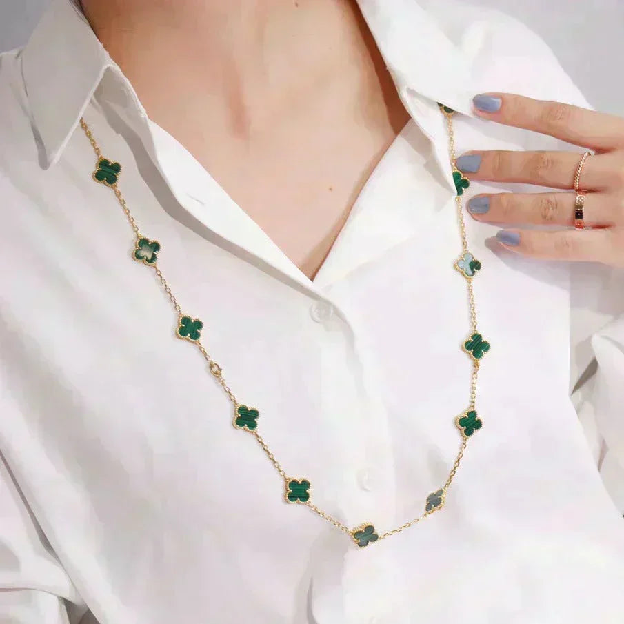 [Royal&Vicky]CLOVER 20 MOTIFS MALACHITE GOLD