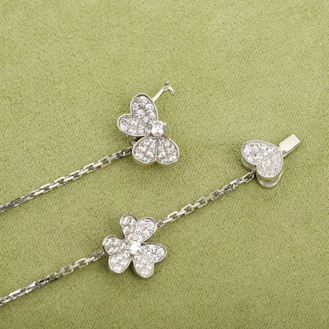 [Royal&Vicky]FRIVOLE SILVER 9 FLOWERS NECKLACE