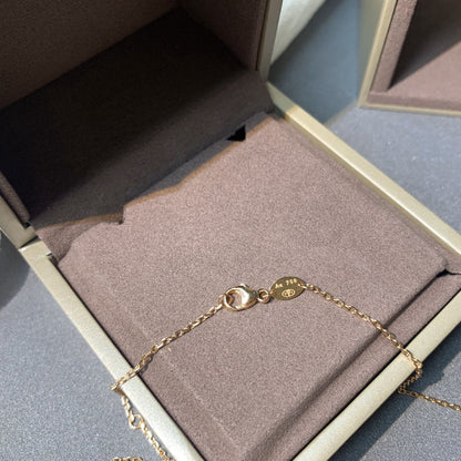 [Royal&Vicky]JEUX DE PINK GOLD DIAMOND NECKLACE