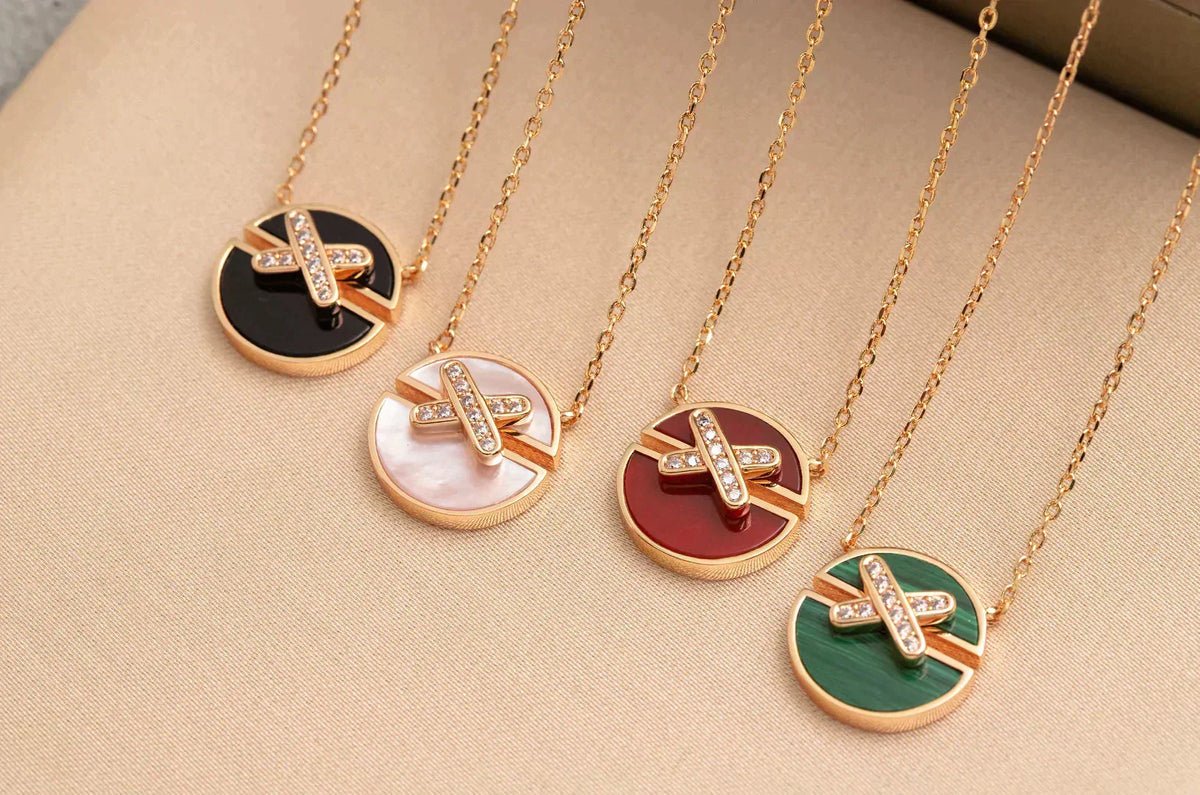 [Royal&Vicky]JEUX DE ROSE GOLD DIAMOND NECKLACE