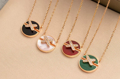 [Royal&Vicky]JEUX DE ROSE GOLD DIAMOND NECKLACE