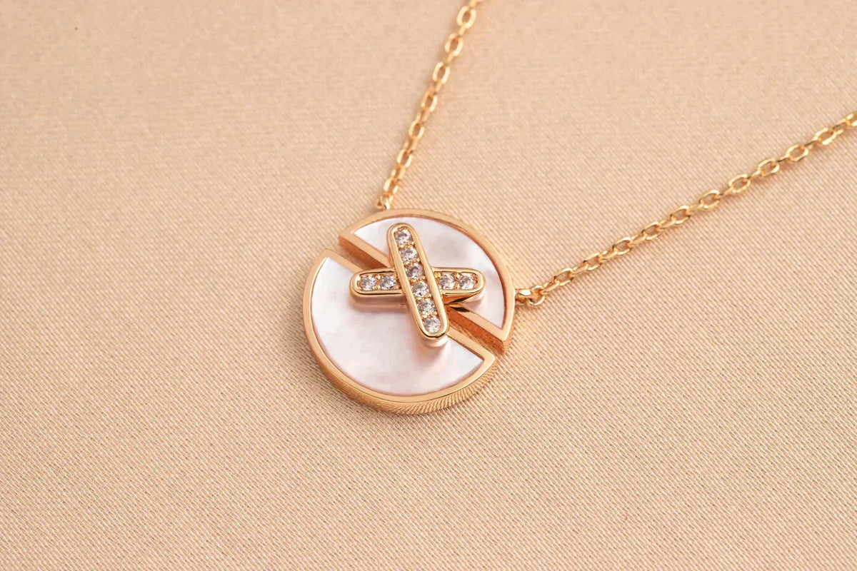 [Royal&Vicky]JEUX DE ROSE GOLD DIAMOND NECKLACE