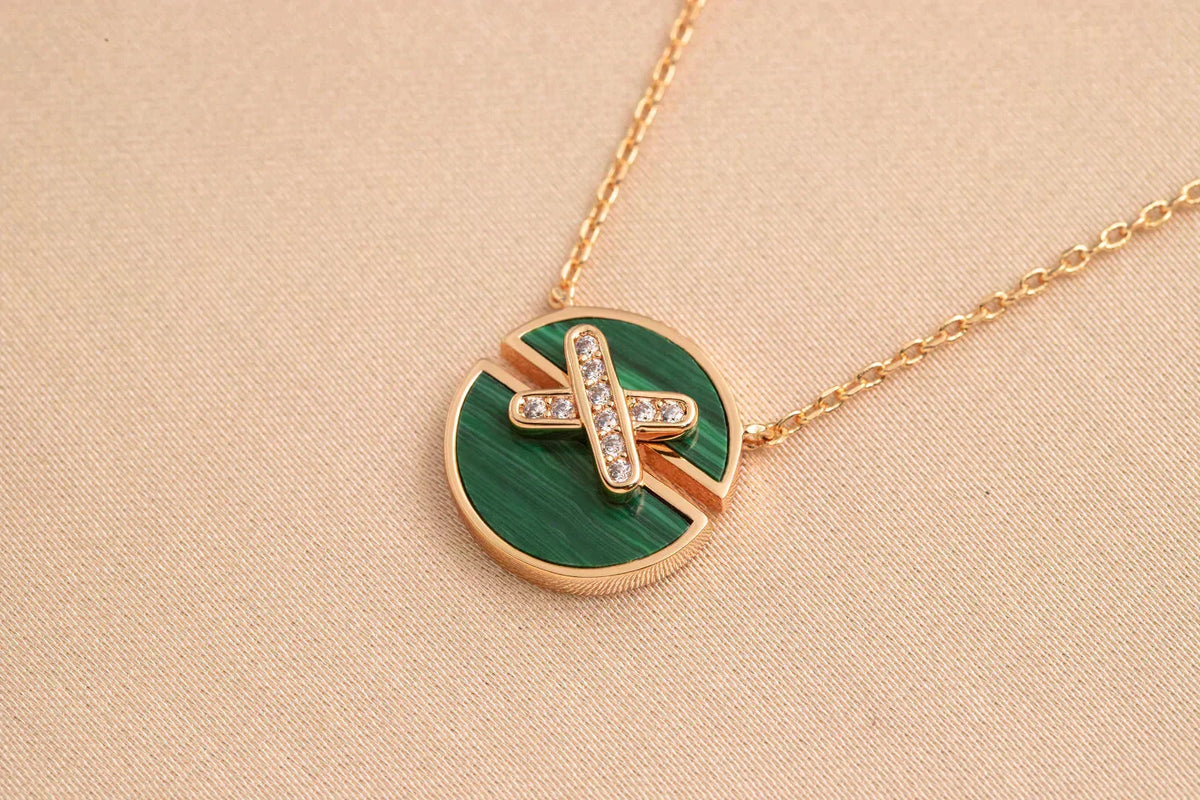 [Royal&Vicky]JEUX DE ROSE GOLD DIAMOND NECKLACE