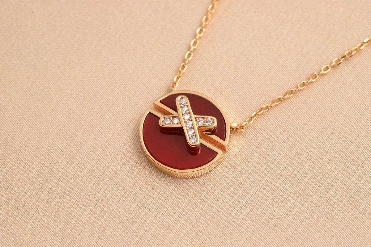 [Royal&Vicky]JEUX DE ROSE GOLD DIAMOND NECKLACE