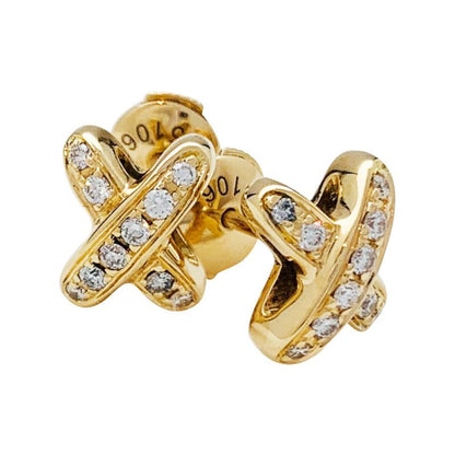 [Royal&Vicky]JEUX DE GOLD DIAMOND EARRINGS