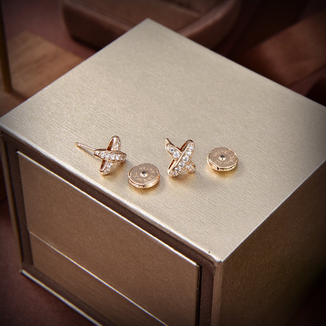 [Royal&Vicky]JEUX DE GOLD DIAMOND EARRINGS