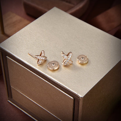 [Royal&Vicky]JEUX DE GOLD DIAMOND EARRINGS