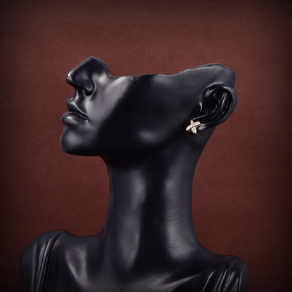 [Royal&Vicky]JEUX DE GOLD DIAMOND EARRINGS