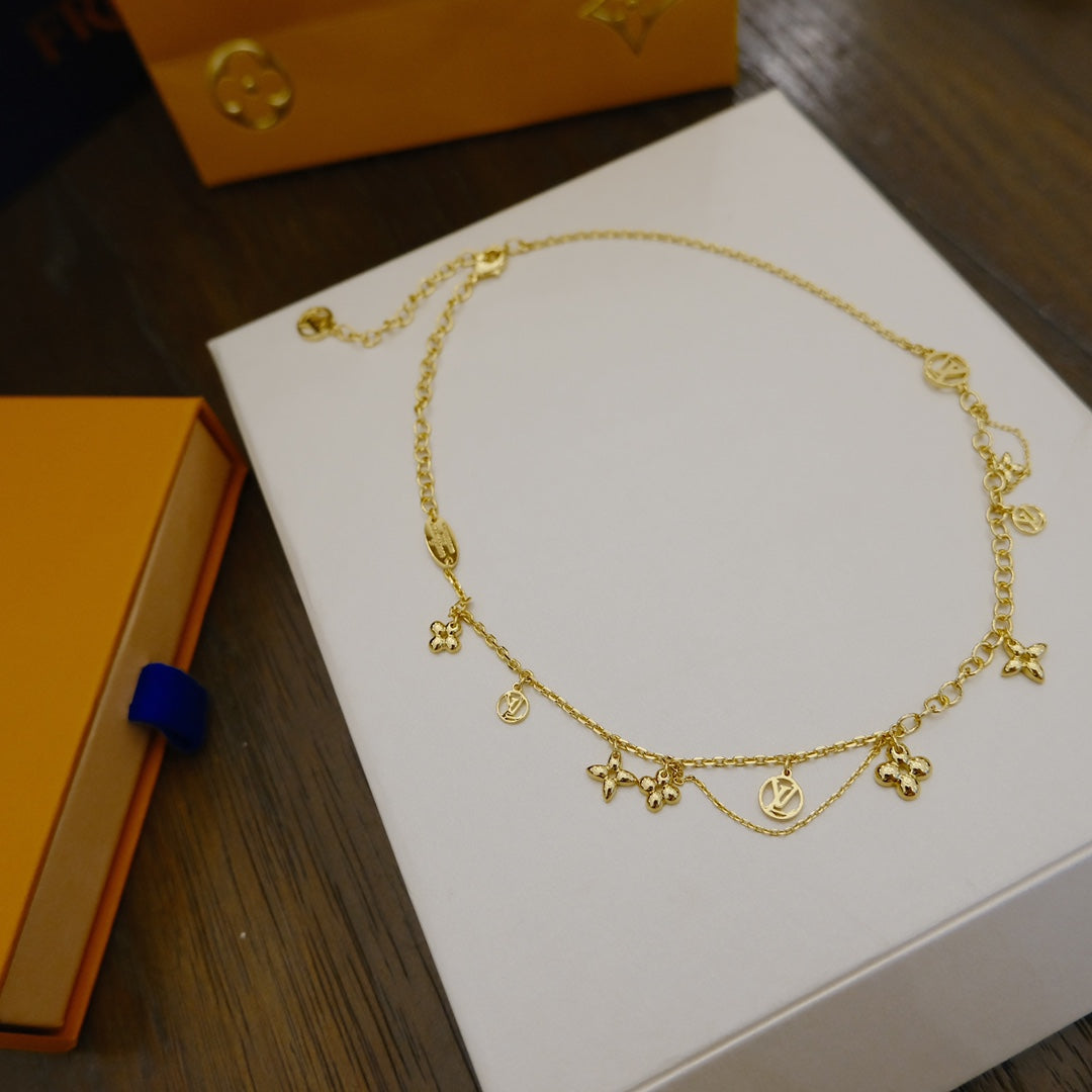 [Royal&Vicky]BLOOMING SUPPLE NECKLACE BRASS