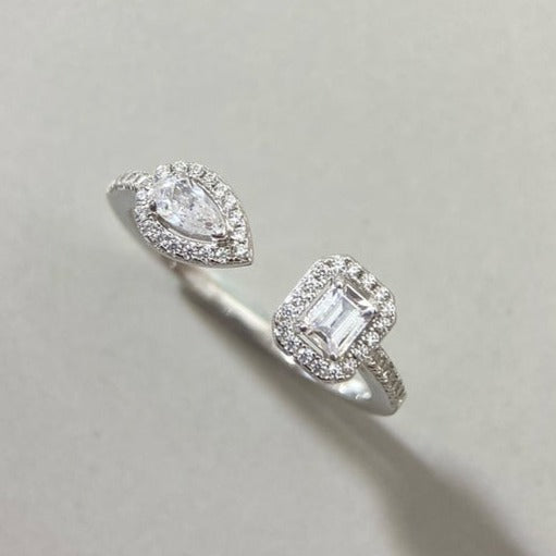 [Royal&Vicky]My Twin Toi & Moi Silver Diamond Ring
