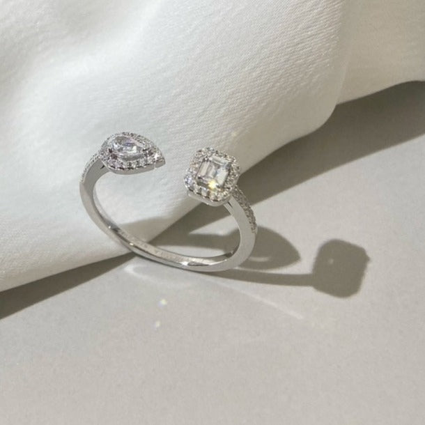 [Royal&Vicky]My Twin Toi & Moi Silver Diamond Ring