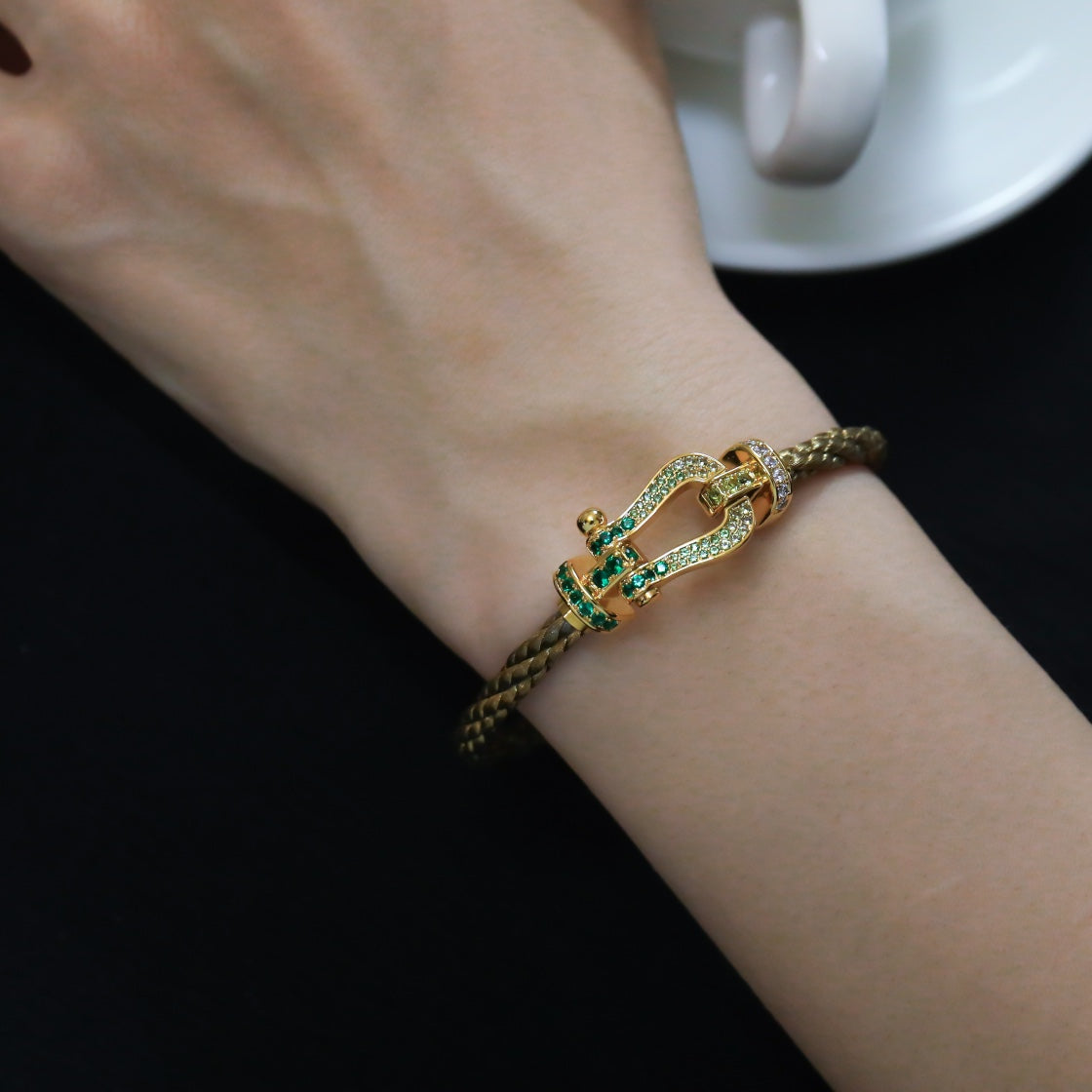 [Royal&Vicky]FORCE 10 GOLD GREEN DIAMOND PAVED
