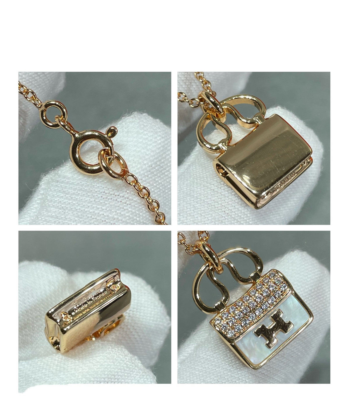 [Royal&Vicky]H CIRCE MOISSANITE PENDANT NECKLACE GOLD