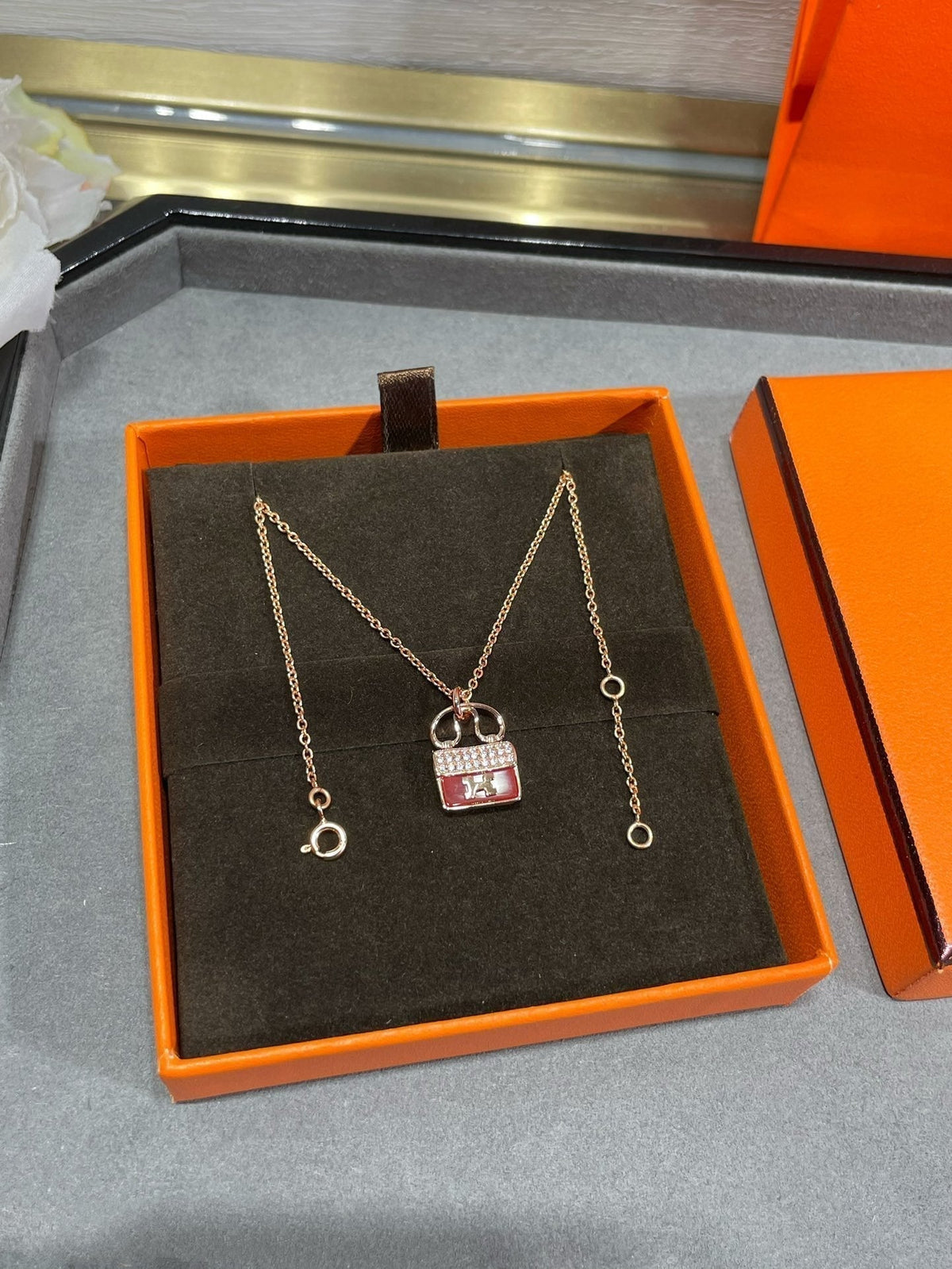 [Royal&Vicky]H CIRCE MOISSANITE PENDANT NECKLACE GOLD