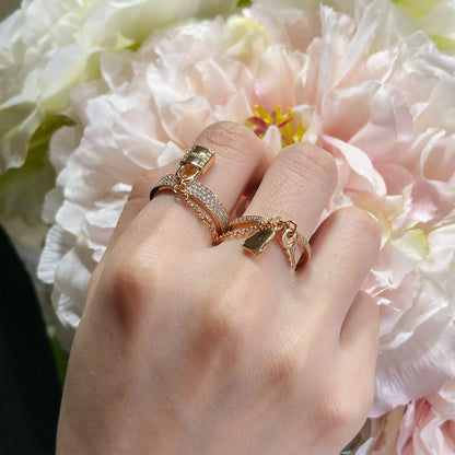 [Royal&Vicky]HM KELLY CLOCHETTE DOUBLE RING IN  WITH DIAMONDS
