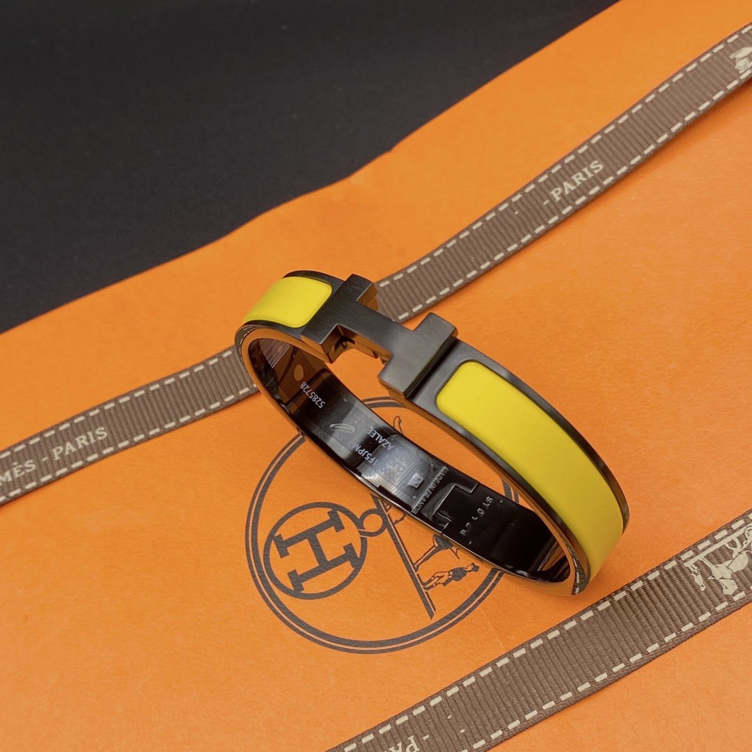 [Royal&Vicky]CLIC HM SO BLACK YELLOW BRACELET