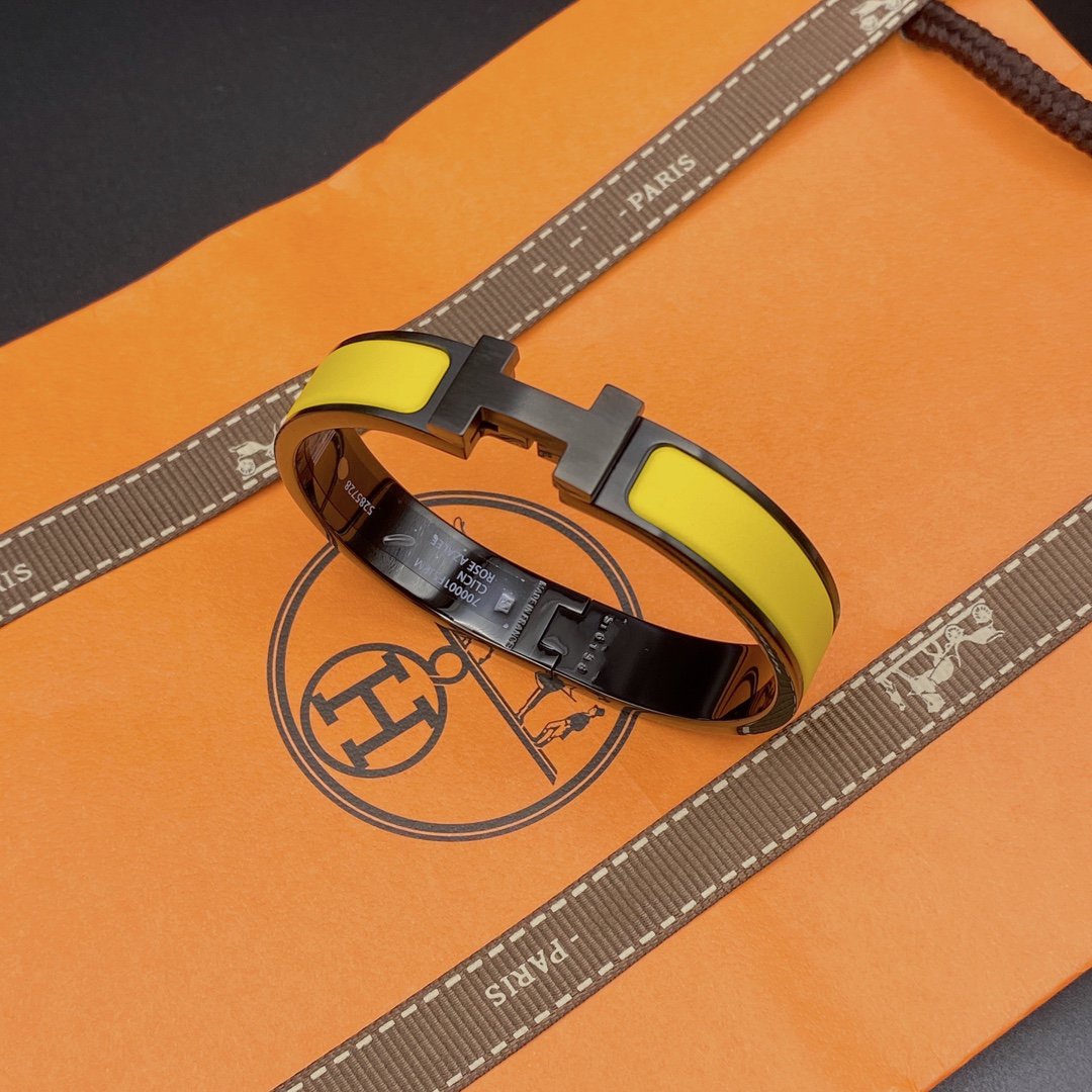 [Royal&Vicky]CLIC HM SO BLACK YELLOW BRACELET