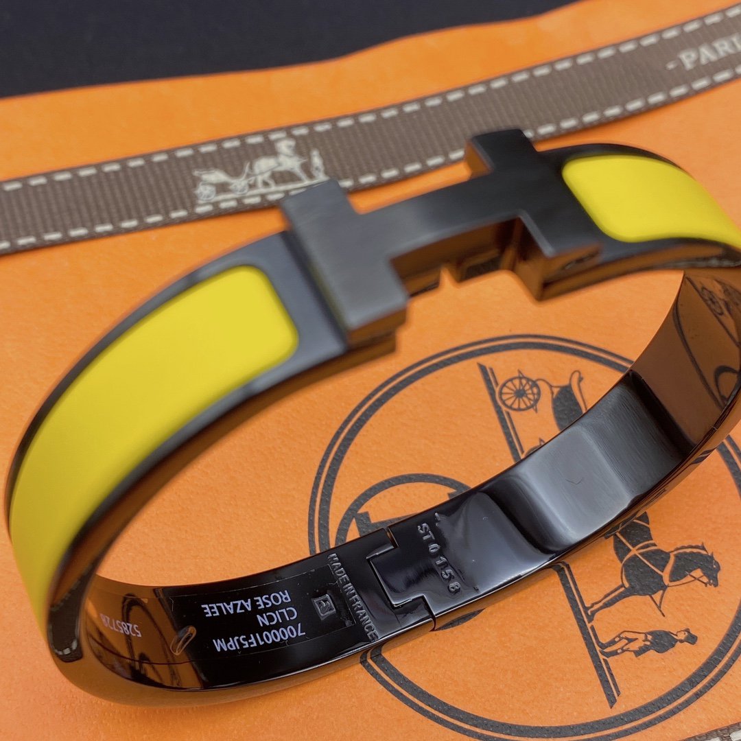 [Royal&Vicky]CLIC HM SO BLACK YELLOW BRACELET