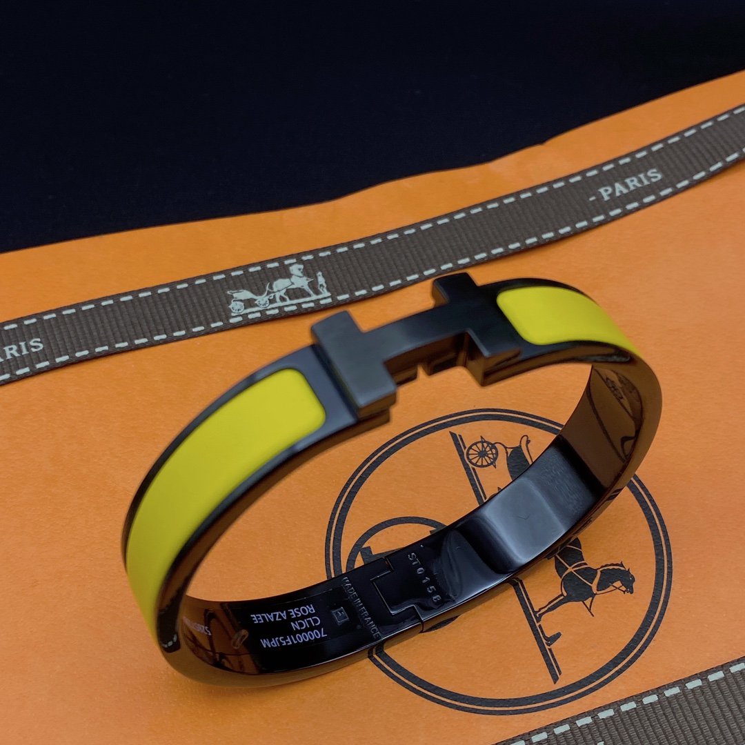 [Royal&Vicky]CLIC HM SO BLACK YELLOW BRACELET