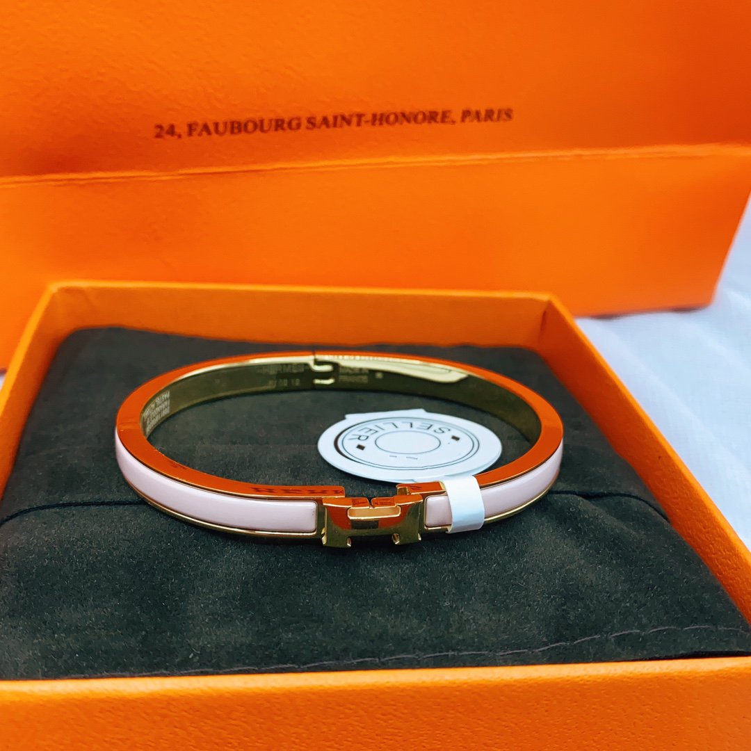 [Royal&Vicky]CLASSIC HM CLIC  PINK 8MM ENAMEL BRACELET