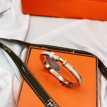 [Royal&Vicky]CLASSIC HM CLIC  PINK 8MM ENAMEL BRACELET