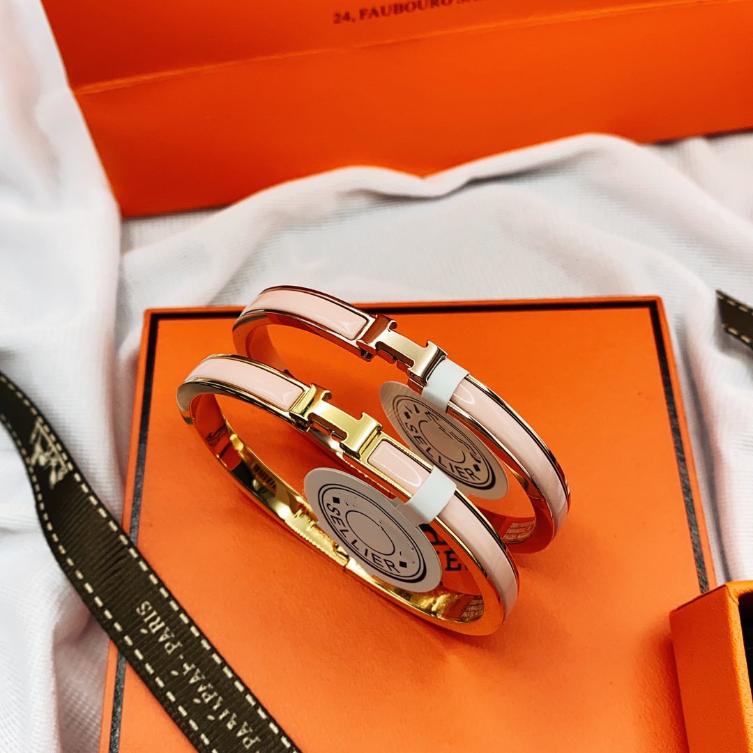 [Royal&Vicky]CLASSIC HM CLIC  PINK 8MM ENAMEL BRACELET
