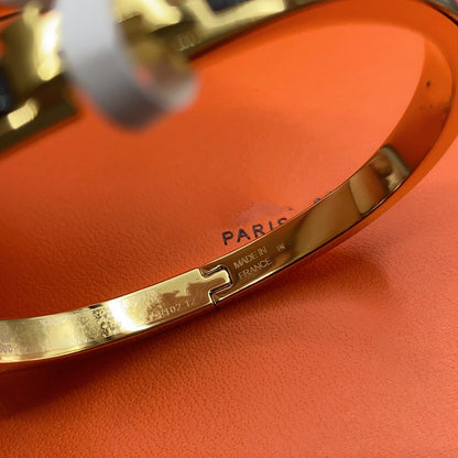 [Royal&Vicky]CLASSIC HM CLIC BLACK 8MM ENAMEL BRACELET