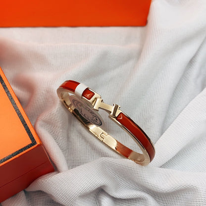 [Royal&Vicky]CLASSIC HM CLIC RED 8MM ENAMEL BRACELET