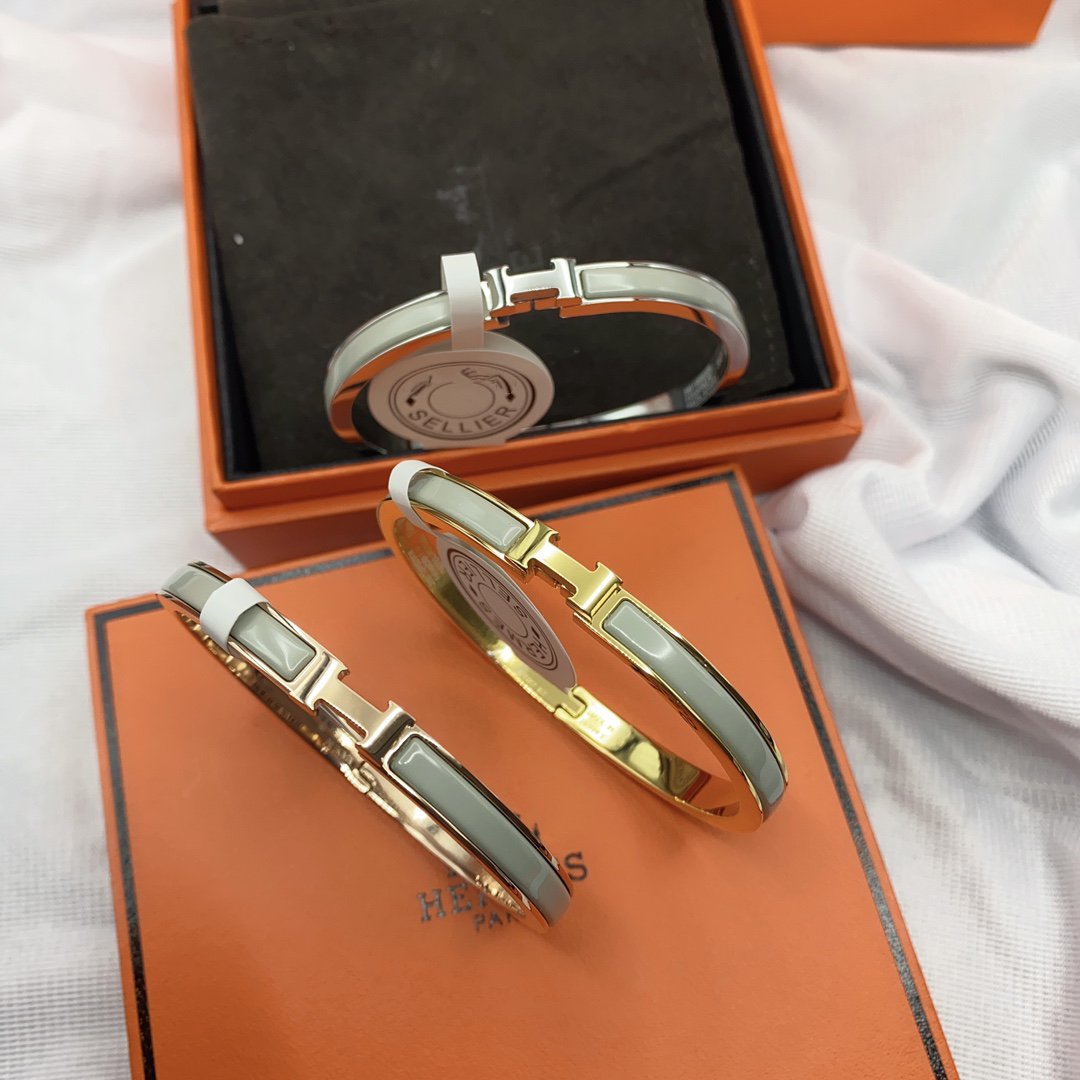 [Royal&Vicky]CLASSIC HM CLIC GREEN 8MM ENAMEL BRACELET