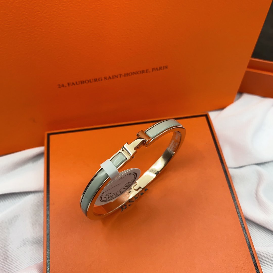 [Royal&Vicky]CLASSIC HM CLIC GREEN 8MM ENAMEL BRACELET