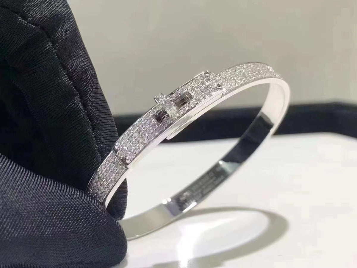 [Royal&Vicky]HM KELLY BRACELET IN SILVER AND FULL PAVE DIAMOND