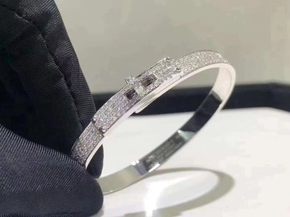 [Royal&Vicky]HM KELLY BRACELET IN SILVER AND FULL PAVE DIAMOND