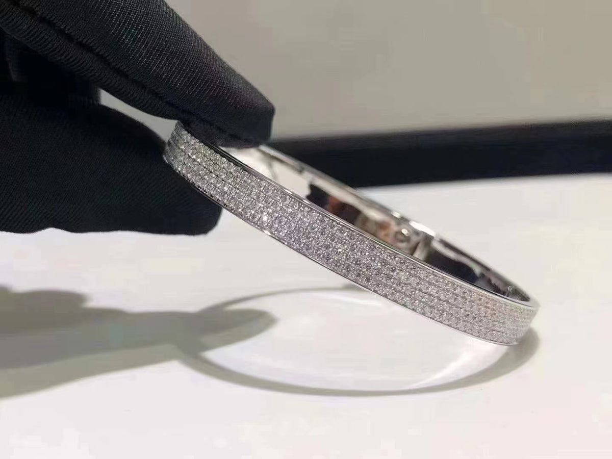 [Royal&Vicky]HM KELLY BRACELET IN SILVER AND FULL PAVE DIAMOND