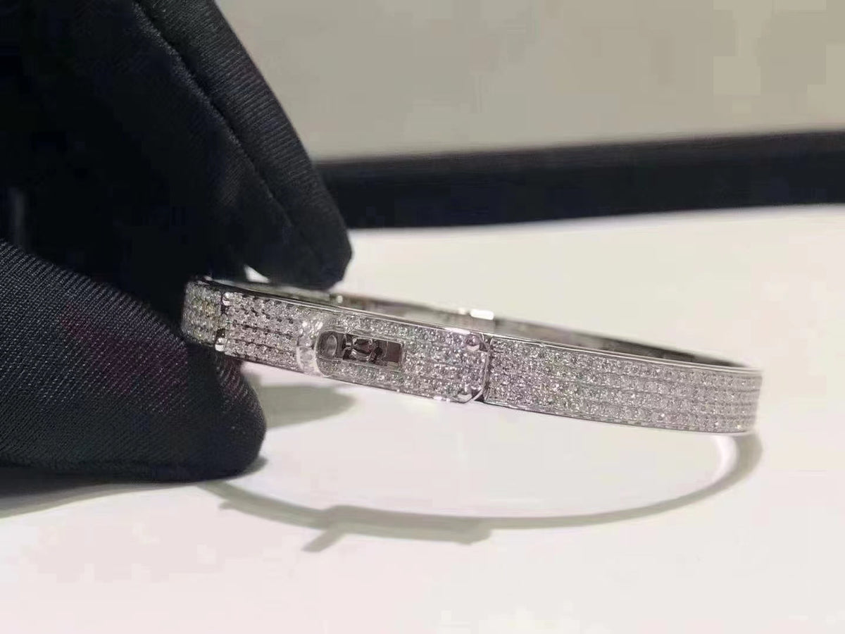 [Royal&Vicky]HM KELLY BRACELET IN SILVER AND FULL PAVE DIAMOND