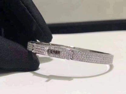 [Royal&Vicky]HM KELLY BRACELET IN SILVER AND FULL PAVE DIAMOND