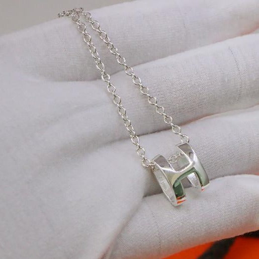 [Royal&Vicky]HM NECKLACE H LETTER OVAL SERIES