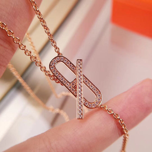 [Royal&Vicky]HM FIRE PIG NOSE NECKLACE TRENDY STREET