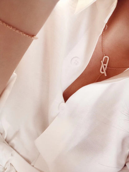 [Royal&Vicky]HM FIRE PIG NOSE NECKLACE TRENDY STREET