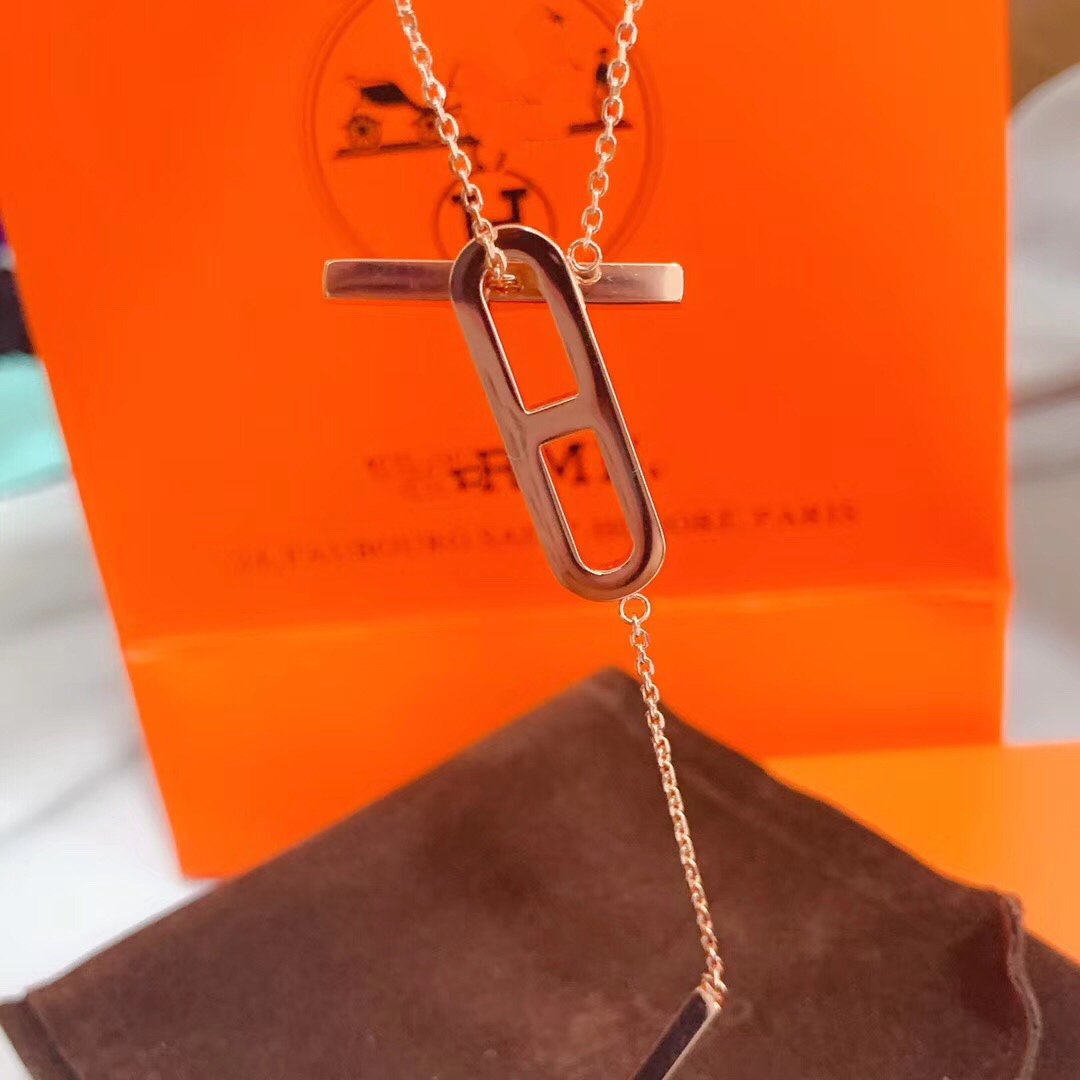[Royal&Vicky]HM NECKLACE PLATINUM ROSE GOLD DIAMOND